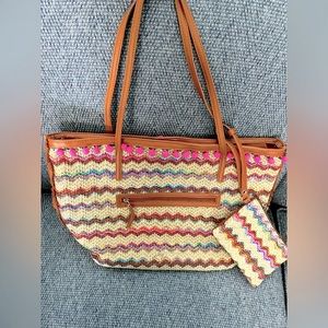 Libby Edelman woven  purse